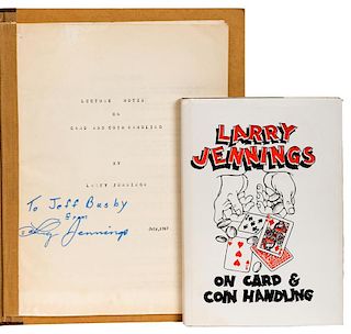 Jennings, Larry. Larry Jennings on Card & Coin Handling.