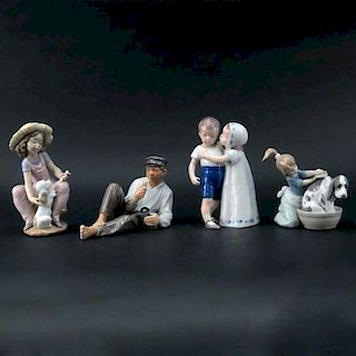 Grouping of Four (4) Porcelain Figurines.
