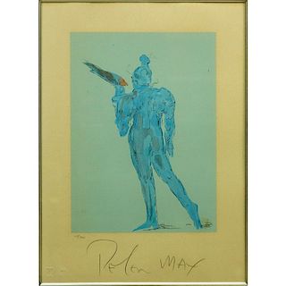 Peter Max, American (b 1937) "Circus Performer With Bird 1976" Lithograph