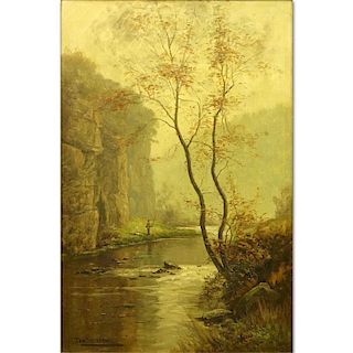 Tom Seymour, British (1844-1904) "Autumn" Oil on Canvas