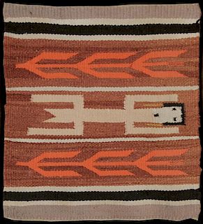 Antique Navajo Rug Size: 1.4 x 1.2