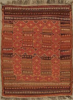 Antique Persian Baluch Rug Size: 3.7 x 4.7