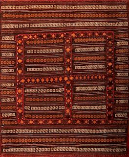Antique Persian Kilim Rug Size: 3.11 x 4.6