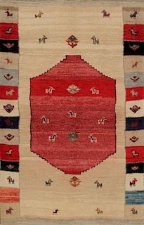 Antique Persian Gabbeh Rug Size: 3.5 x 5.3