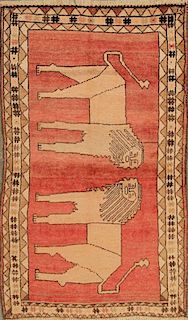 Antique Persian Gabbeh Rug Size: 3.5 x 5.8