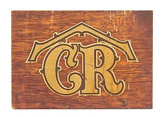 A Wooden Caribou Ranch Guard House Sign Height 14 x width 20 inches.