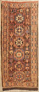 Antique Persian Kurdish Rug Size: 3.9 x 9.2