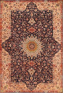 Antique Persian isfahan Rug Size: 4.11 x 7.4