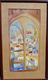 Laufer Israeli Modernist Jersualem Painting
