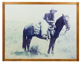 Laton A. Huffman, (American, 1854-1931), Cowboy "Honey Cut" on White Star