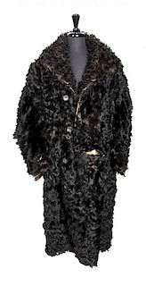 A Vintage Trappers Black Bear Coat