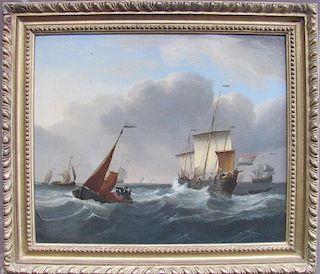 Old Master Aernout Smit (1641-1710) Attr. Dutch Seascape Ships
