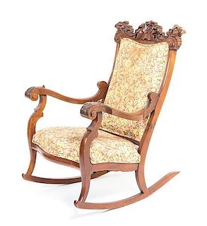 An American Mahogany Rocking Chair Height 43 1/2 inches.