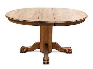 A Victorian Oak Associated Dining Suite Height of table 29 inches.