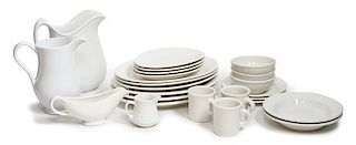 An Assembled Porcelain Dinner Service Diameter of larger dinner plate 13 3/4 inches.