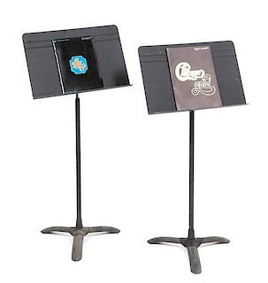 Two Manhasset Music Stands from Caribou Ranch Recording Studio Height 39 inches (not extended).