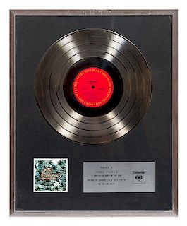 A Chicago III Platinum Record Award Height 20 3/4 x width 16 3/4 inches (overall).