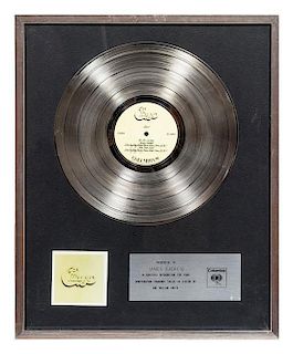 A Chicago at Carnegie Hall Platinum Record Award Height 20 3/4 x width 16 3/4 inches (overall).