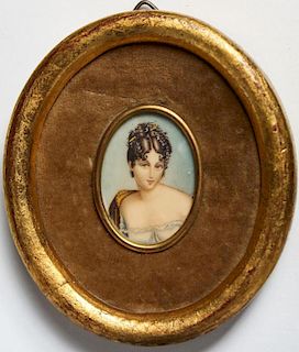 Portrait Miniature, Antique after Francois Gerard