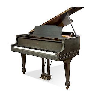 A Kurtzmann Baby Grand Piano Length overall approximately 59 inches.