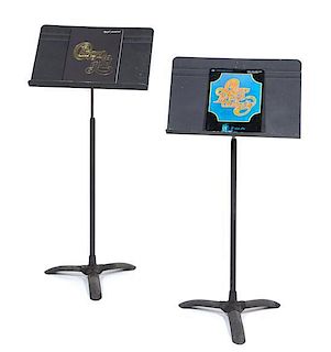 Two Manhasset Music Stands from Caribou Ranch Recording Studio Height 39 inches (not extended).
