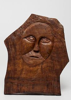 Mid-Century Carved Woodcraft Relief Panel