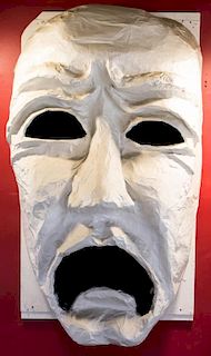 "Tragedy" Monumental Theatrical Papier-Mache Mask