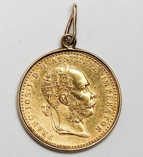Austrian .986-Gold Bullion Ducat Coin, 1915 Design