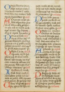 Medieval Manuscript Page, 15th-16th C