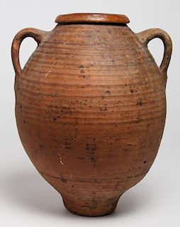 Earthenware Two-Handled Vase