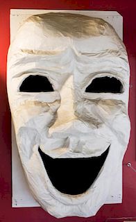 "Comedy" Monumental Theatrical Paper Mache Mask
