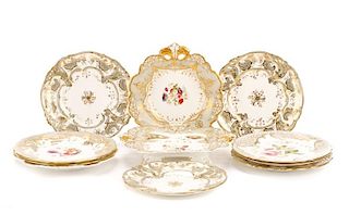 Collection of 11 Pcs Fine Continental Porcelain