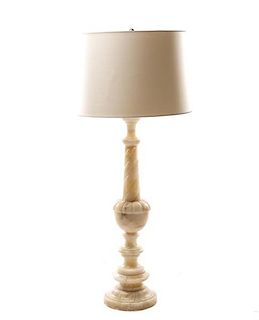 Monumental Alabaster Table Lamp