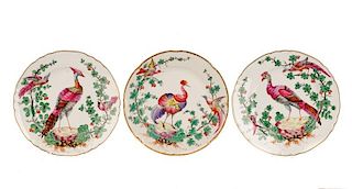 Group 3 Porcelain Aviary Cabinet Plates, Chelsea