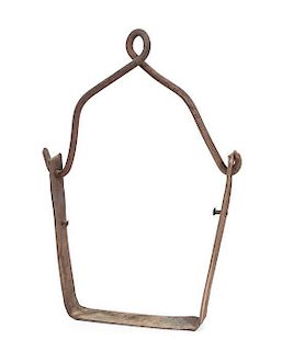 An Iron Ranch Decoration/Implement. Height 32 inches.