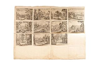A.Boudan, Collection of 11 French War Etchings