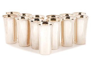 Set of 13 Sterling Tall Cups by Frank M. Whiting