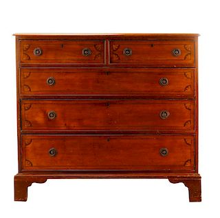 Georgian Style Satinwood Inlaid Chest of Drawers