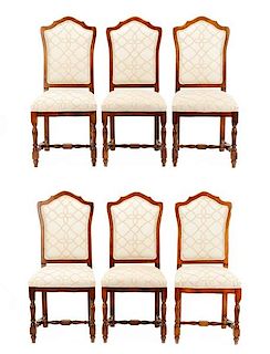 Set, 6 English Tudor Style Dining Chairs