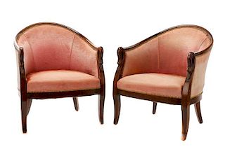 Pair, French Louis Philippe Style Bergere Chairs