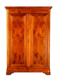 Louis Philippe Style Carved Cherry Armoire