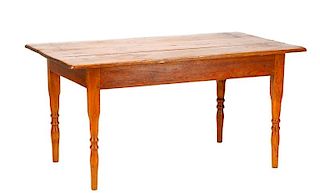 French Provincial Carved Oak Farm Table