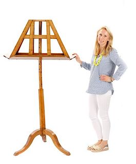 Provincial Four-Sided Fruitwood Music Stand