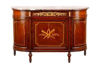 French Directoire Style Marble Top Server Buffet