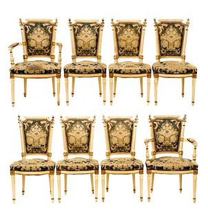 Set, 8 Louis XVI Style Dining Chairs