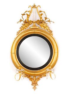 Continental Rococo Style Girandole Mirror