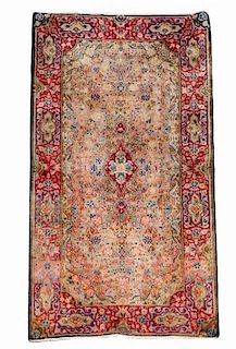 Hand Woven Persian Kerman Rug 2' 7'' x 5'