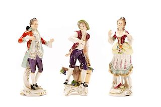 Group of 3 Porcelain Figurines, Rudolf Kammer