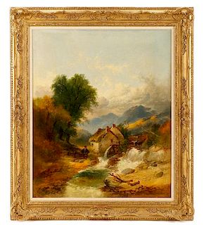 Joseph Horlor, "Highland Landscape" O/C, SIgned