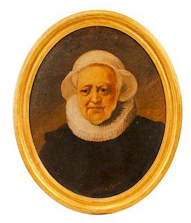 L. Ruhnau, "Portrait of an Older Woman," Oil